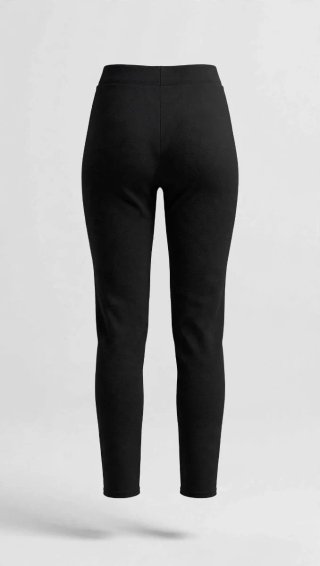 Pantalon Negro Elastico 4XL Cremallera Dorada