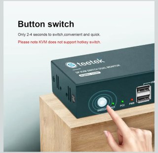 KVM STK-S7210P2  Switch Dual Monitor 4K 30Hz