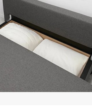 Sofá Cama Ikea Gris Tela