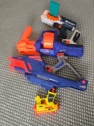 Lote 3 Pistolas Nerf y X-Shot