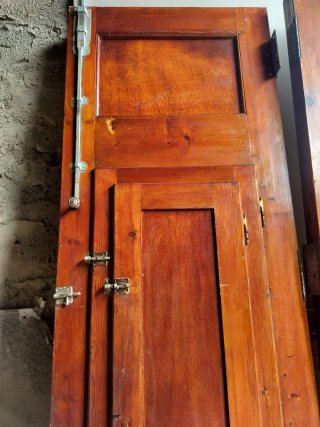 Puertas antiguas madera con rejas 60/224 cm