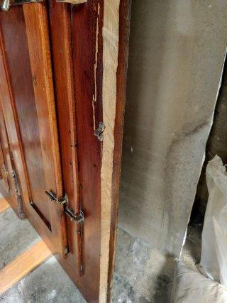 Puertas antiguas madera con rejas 60/224 cm
