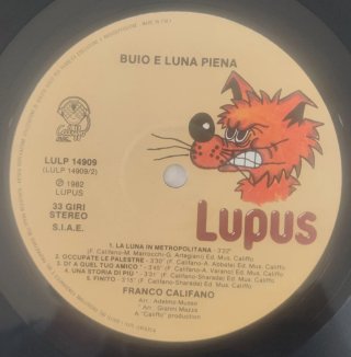 Franco Califano - Buio E Luna Piena Vinile Lp