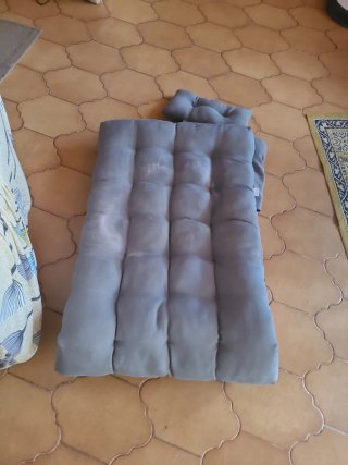 Cojín Colchoneta Tumbona Acolchado Gris