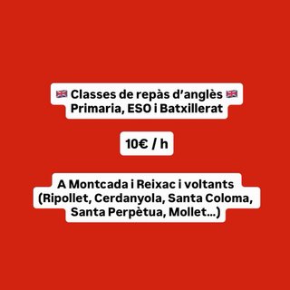 Classes de repàs d’anglès