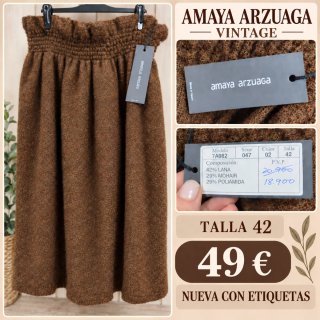 Falda Amaya Arzuaga Talla 42 Marrón