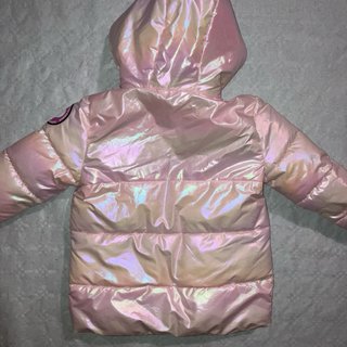 Cappotto bambina rosa iridescente 116cm