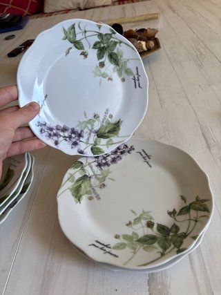 Juego de 3 platos soperos y 3 de postre