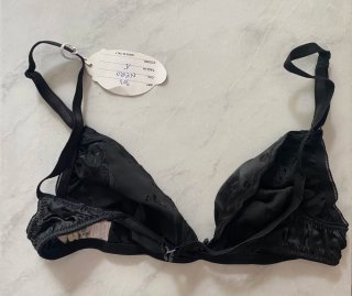Reggiseno nero in seta vintage tg 1