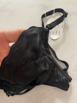 Reggiseno nero in seta vintage tg 1