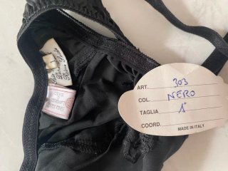 Reggiseno nero in seta vintage tg 1