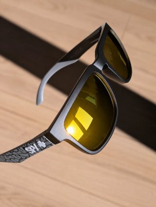 Increíbles Gafas de sol Spy+ broken Gris y doradas
