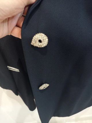Tailleur donna nero con strass