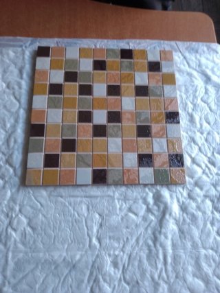 Mosaico Shine Choco Pasta Blanca 25x25cm