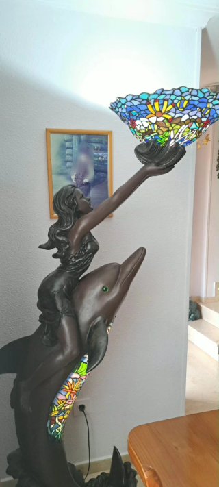 Lámpara Delfín Tiffany