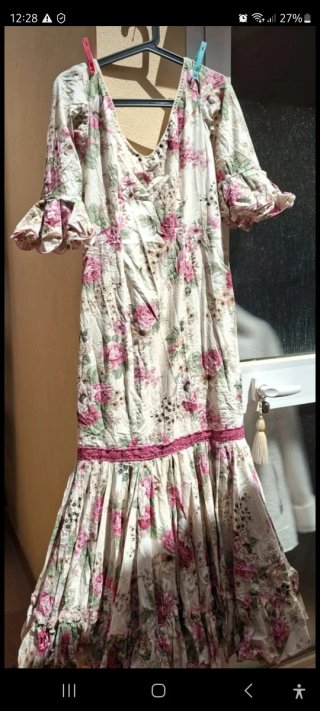 Traje de flamenca canastero floral
