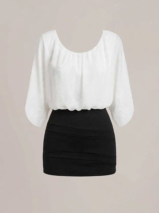 Vestido blanco y negro
