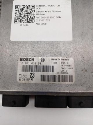 Centralita Motor UCE Citroen 6446 0281011521 Xsara