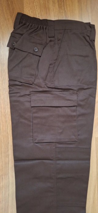 Pantalón Cargo Textil-R Multibolsillos Marrón Tall