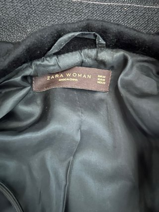 Chaquetón negro doble abotonadura