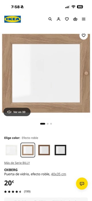 LIBRERÍA DE MADERA Y CRISTAL IKEA SEGUNDAMANO