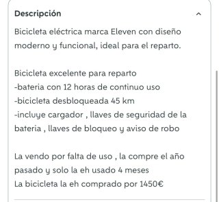 Bicicleta Eléctrica Eleven Elite