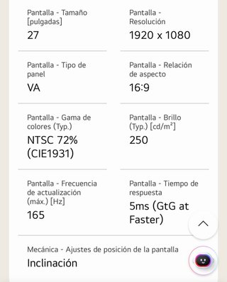 Monitor LG 27'' 165Hz
