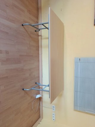 Mesa escritorio plegable madera y metal