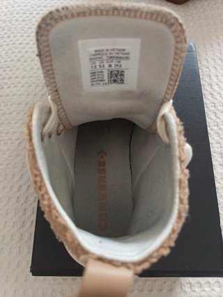 Converse peluche beige talla 38