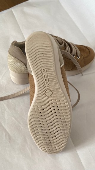 Sneakers Beige/Marrone Pelle Scamosciata