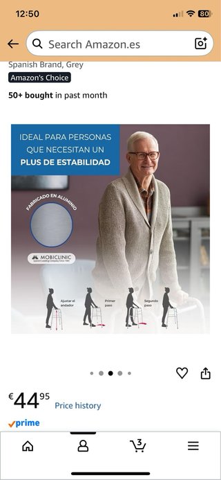 Andador Mobiclinic sin ruedas