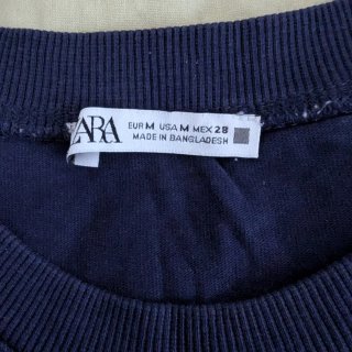 T-shirt crop Zara blu Taglia M