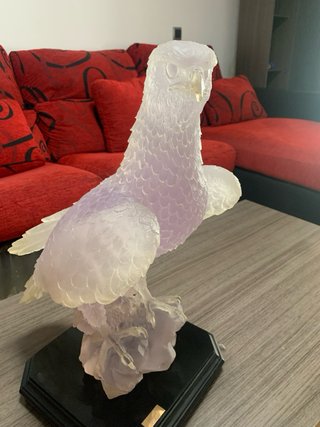 Figura Águila Cristal Morado Transparente aguila