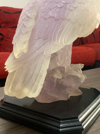 Figura Águila Cristal Morado Transparente aguila