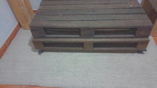 Sofá Palet Beige con Cojines