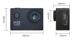 Cámara Deportiva Full HD 1080P Acuática 30M, NUEVA
