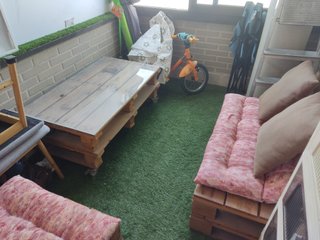 Conjunto Muebles Jardín Palets Mesa y Sofá