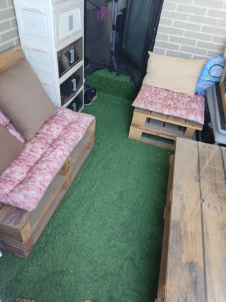Conjunto Muebles Jardín Palets Mesa y Sofá