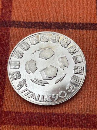 Moneda Conmemorativa Italia 90 Mascota