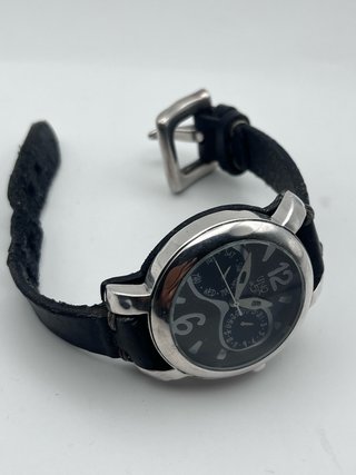 Reloj UNO de 50 Correa Cuero Baño Plata