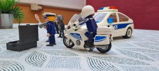 Coche Policía Playmobil 5184 + Moto Policía