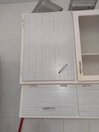 Mueble Cocina Vintage Madera y Cristal