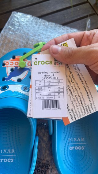 Crocs Lightning McQueen Dinoco Niños Azul