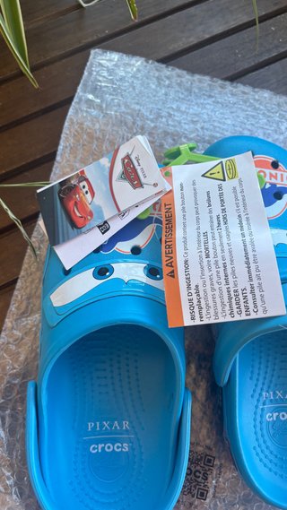 Crocs Lightning McQueen Dinoco Niños Azul