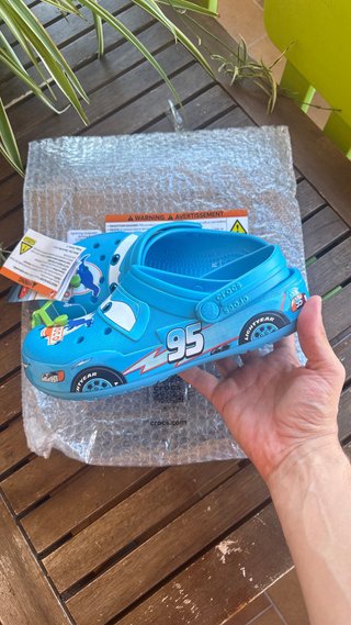 Crocs Lightning McQueen Dinoco Niños Azul