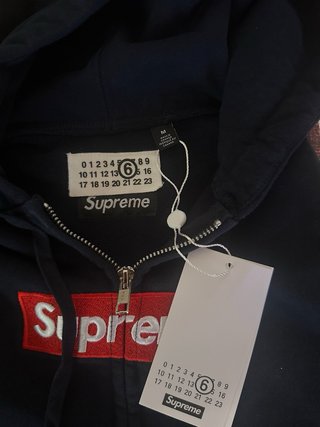 Felpa Supreme x Maison Margiela blu notte Taglia M