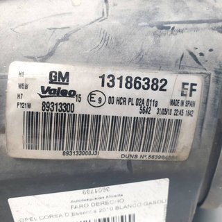 FARO DERECHO OPEL OPEL CORSA D 2006-2015