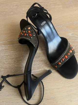 Sandalias LODI negras pedrería talla 41