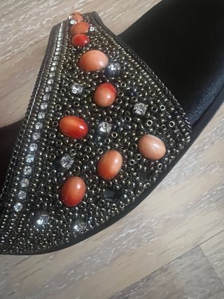 Sandalias LODI negras pedrería talla 41