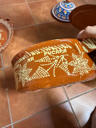 Olla Antigua Portuguesa Cerámica Policromada